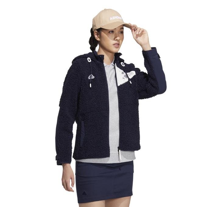 adidas（アディダス） ゴルフウェア ブルゾン レディース ボアフリース