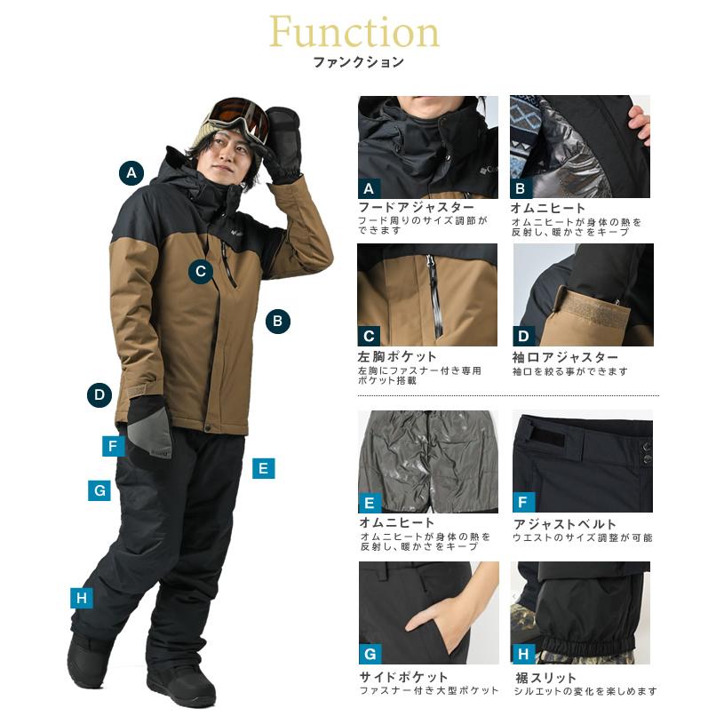 Columbia（コロンビア） スノーボードウェア 上下セット ラスト