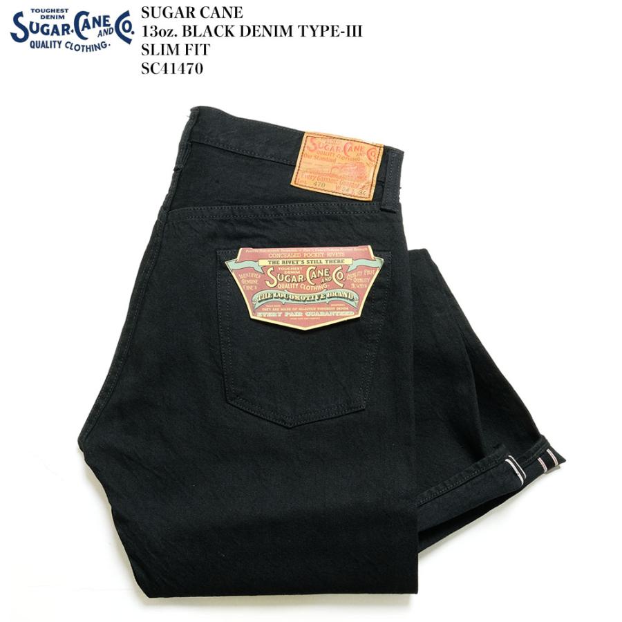 SUGAR CANE シュガーケーン SC41470 13oz ブラックデニム タイプ3
