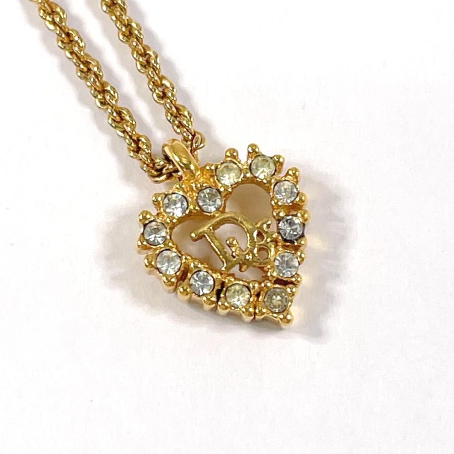クリスチャンディオール Christian Dior ネックレス ハート ロゴ GP
