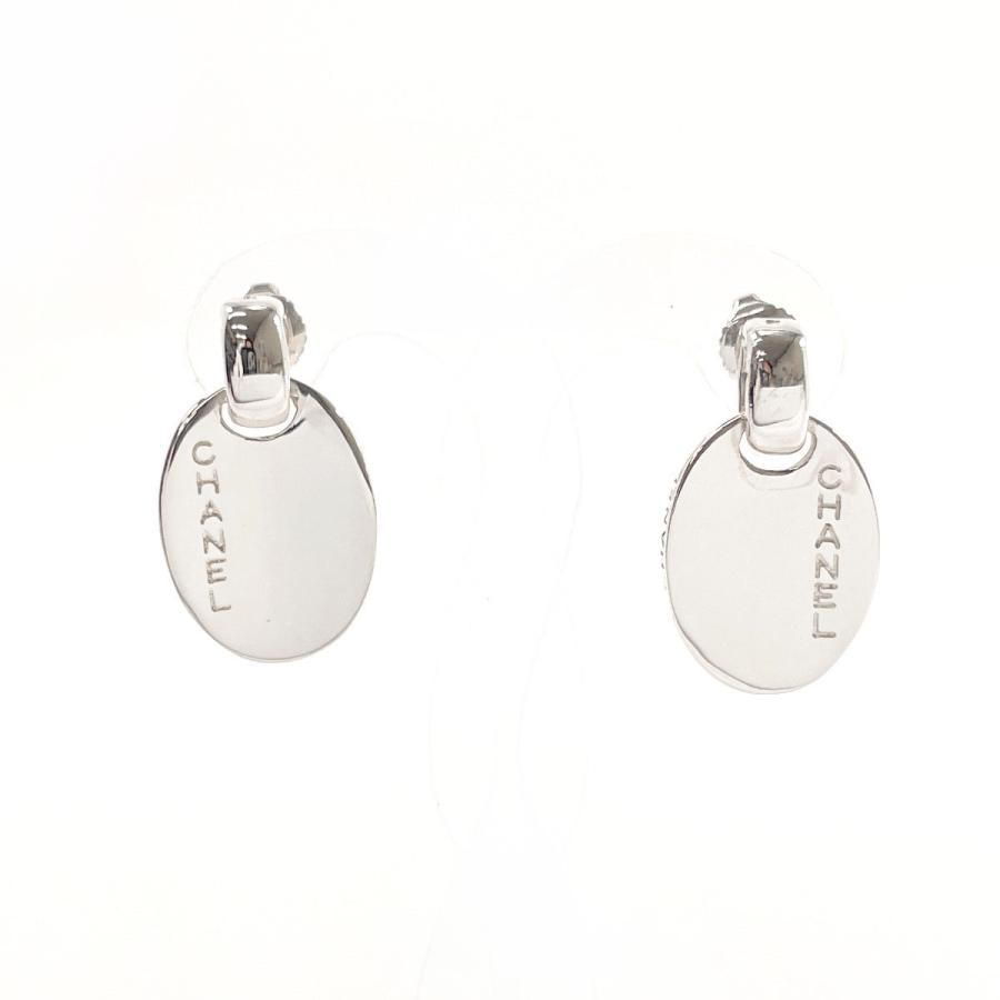 CHANEL（シャネル） ピアス オーバル ロゴプレート シルバー925