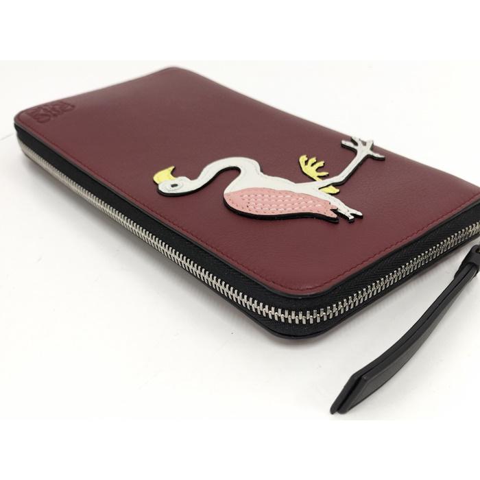 LOEWE（ロエベ） ラウンドファスナー長財布 アナグラム レザー