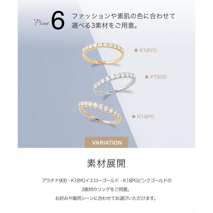 ハーフ エタニティリング ダイヤ 0.3ct プラチナ Pt 指輪 リング 天然