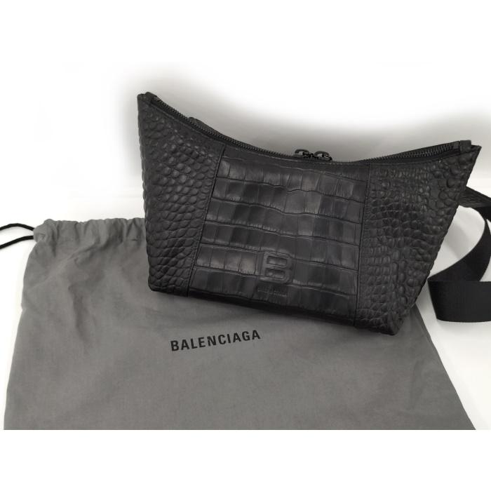 BALENCIAGA（バレンシアガ） ショルダーバッグ クロコ型押し レザー