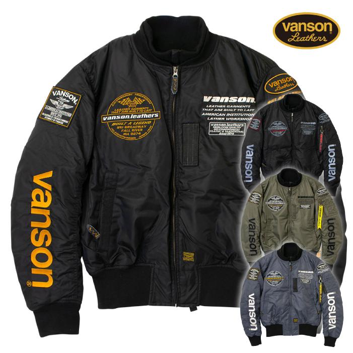 VANSON（バンソン） VS25108W MA-1ジャケット バイク 2025-26年秋冬