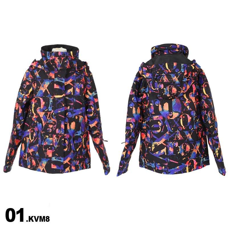 ROXY スノーボードウェア レディース 上下セット ブラック/パープル