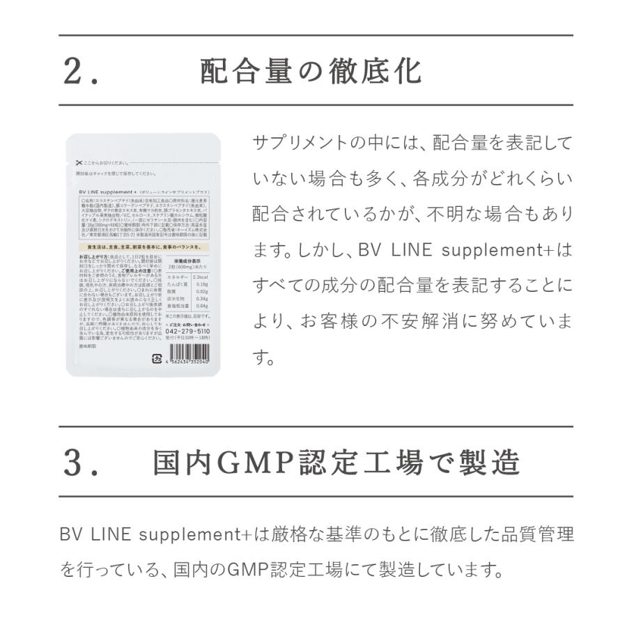 ボディケア サプリ cellnote. BV LINE supplement+ 60粒入 お得な3個