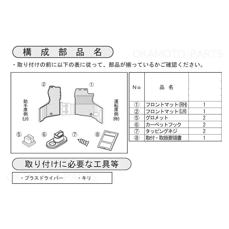 アトレー (140T)フロントオールウェザーマット(左右分セット