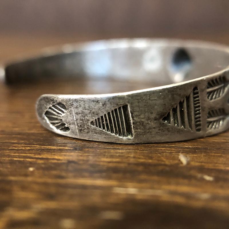 Antique Native American Navajo Fred Harvey Silver bracelet Bangle