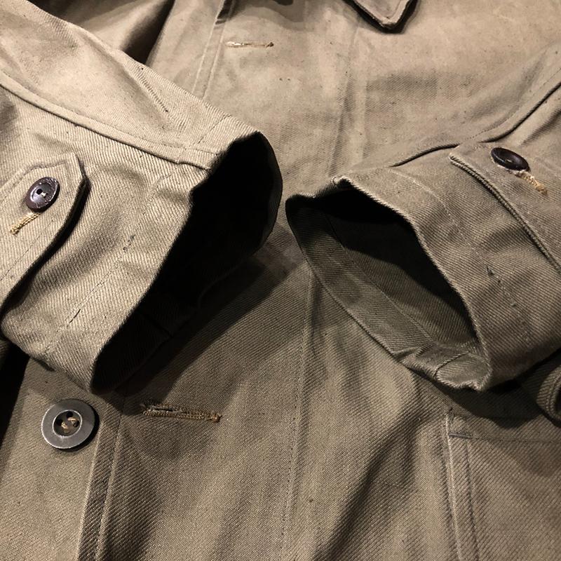 French Army M38 Single Bourgeron Short Coat Jacket Cotton Twill