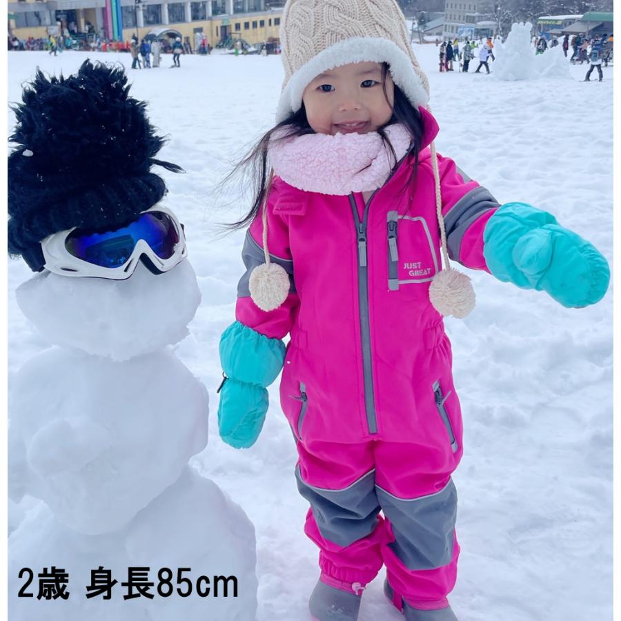 幼児キッズミトンスノーグローブ 反射帯付きスキーグローブ 子供用