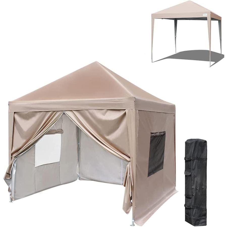 ワンタッチ タープテント 3段階調節 3m/2.5m/2m UVカット 耐水