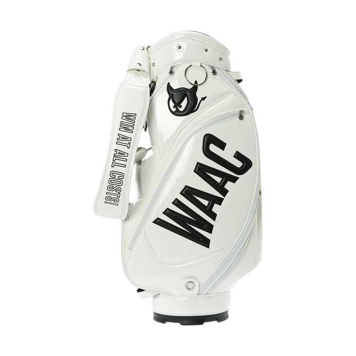 WAAC ワック WAAC UNISEX エナメル キャディバッグ ブラック ホワイト