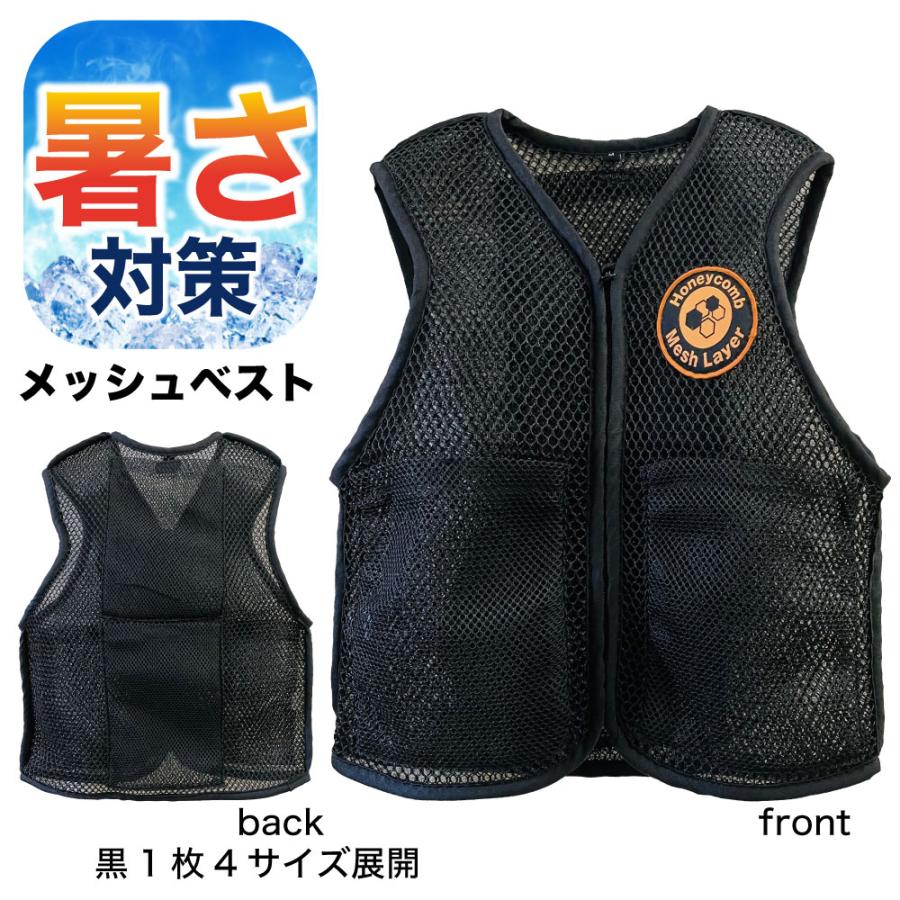 冷却ベスト ハニカム構造 メッシュ M L LL 3L 4L 暑さ対策 熱中症対策
