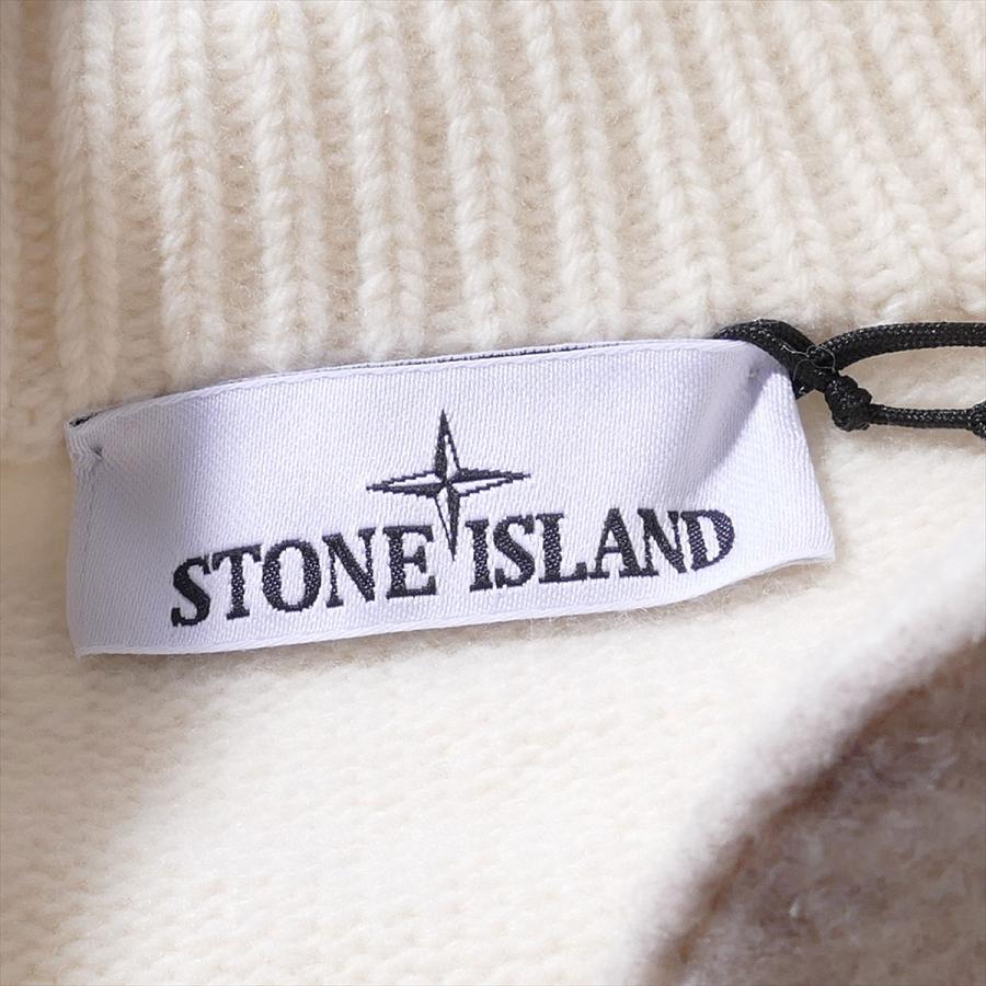 ストーンアイランド フード付きチャンキーニットカーディガン ホワイト