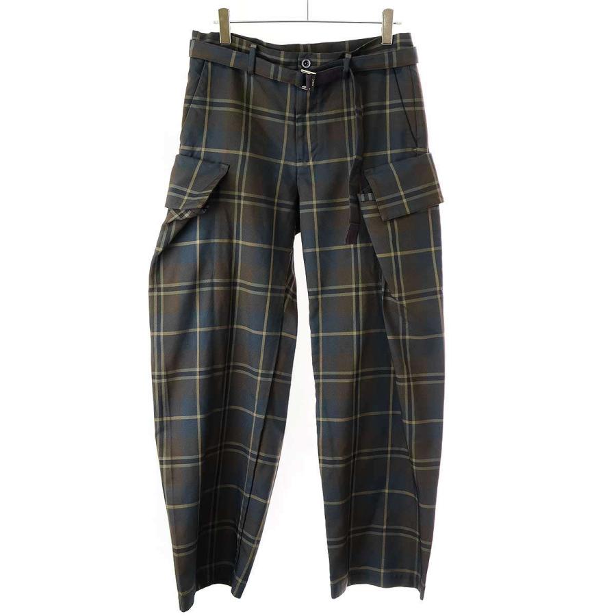 sacai（サカイ） 25AW Plaid Pants ベルテッドカーゴチェックパンツ 25