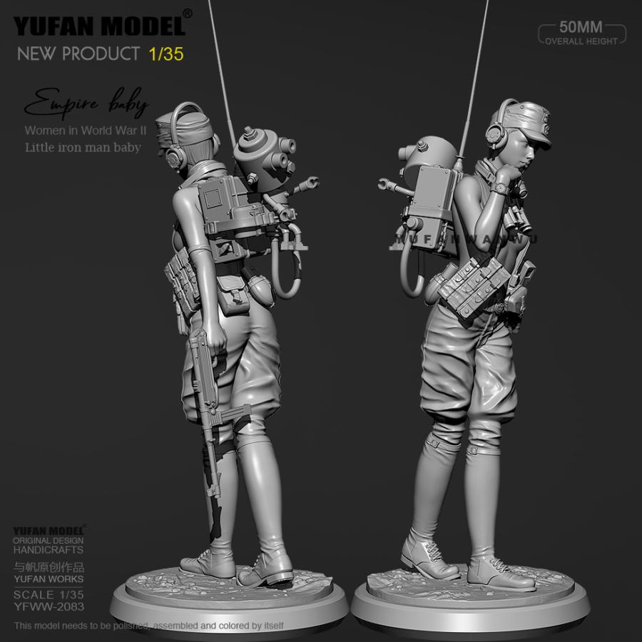 1/35 トップレスのラジオオペレーター WW2 ナチス SS 親衛隊 兵士