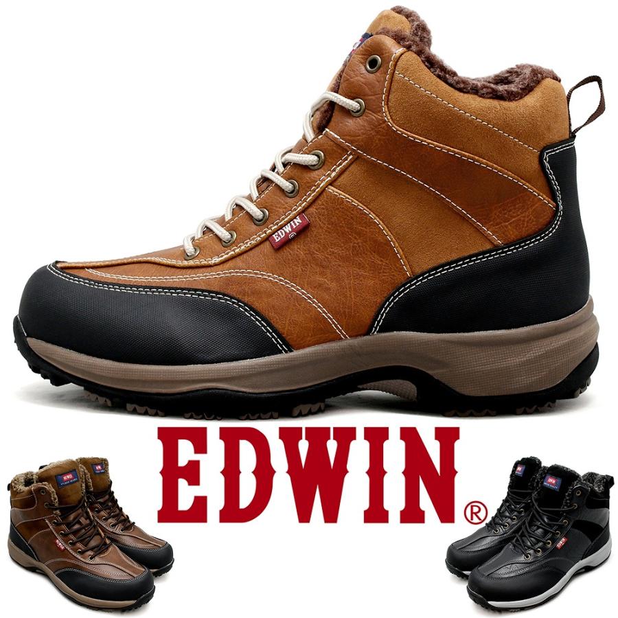 EDWIN（エドウィン） 冬靴 防寒ブーツ メンズ 防水 スノーシューズ