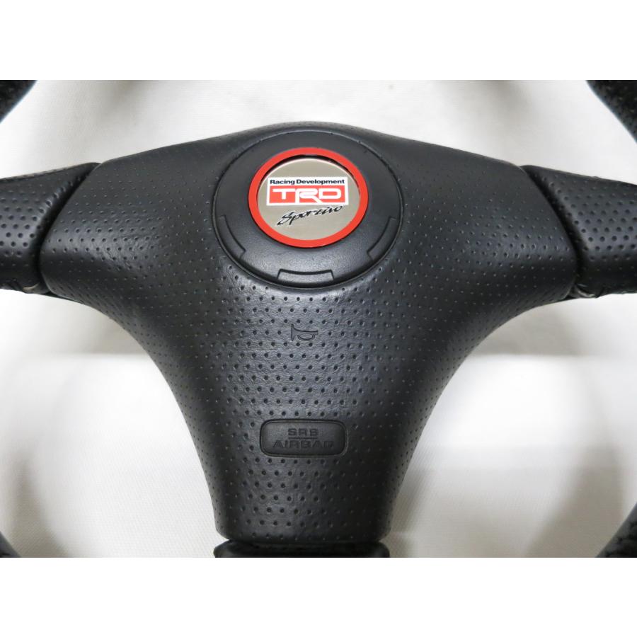 TRD エンブレム カスタム品 革 ステアリング エアバックbB前期 ファン