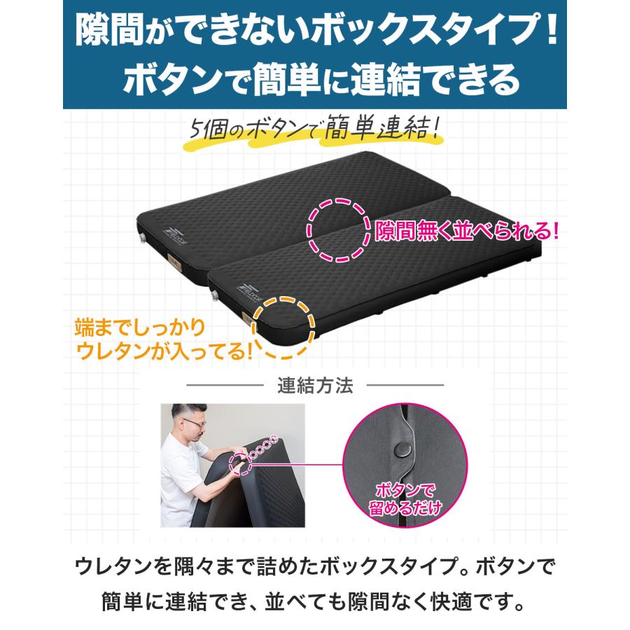 FIELDOOR（フィールドア） キャンプ マット シングル 極厚 エアー