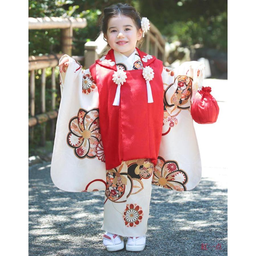 コムサデモード 七五三 女の子 3歳 着物 被布 コムサデモード 七五三