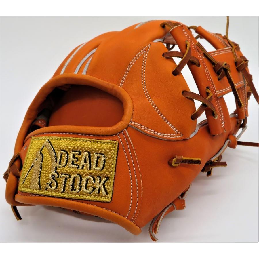 硬式グラブ DEADSTOCK デッドストック 内野手用 Hウェブ ゴールド