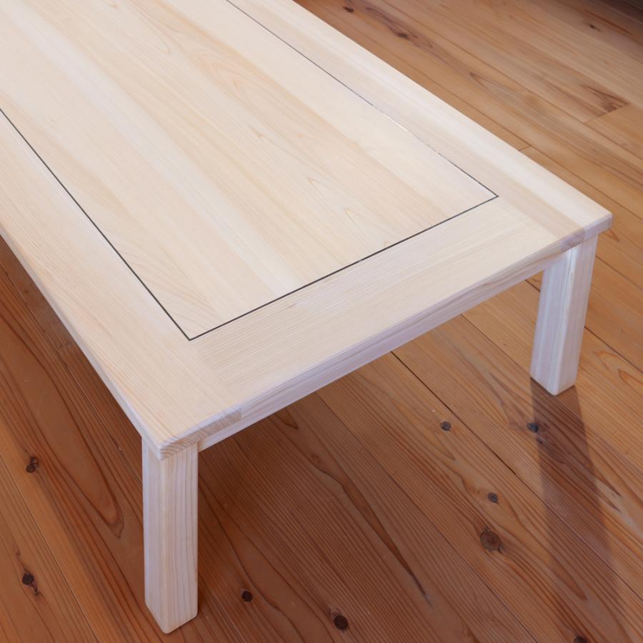 こたつ コタツテーブル 105×75cm 長方形 国産ひのき無垢 天然木製 炬燵