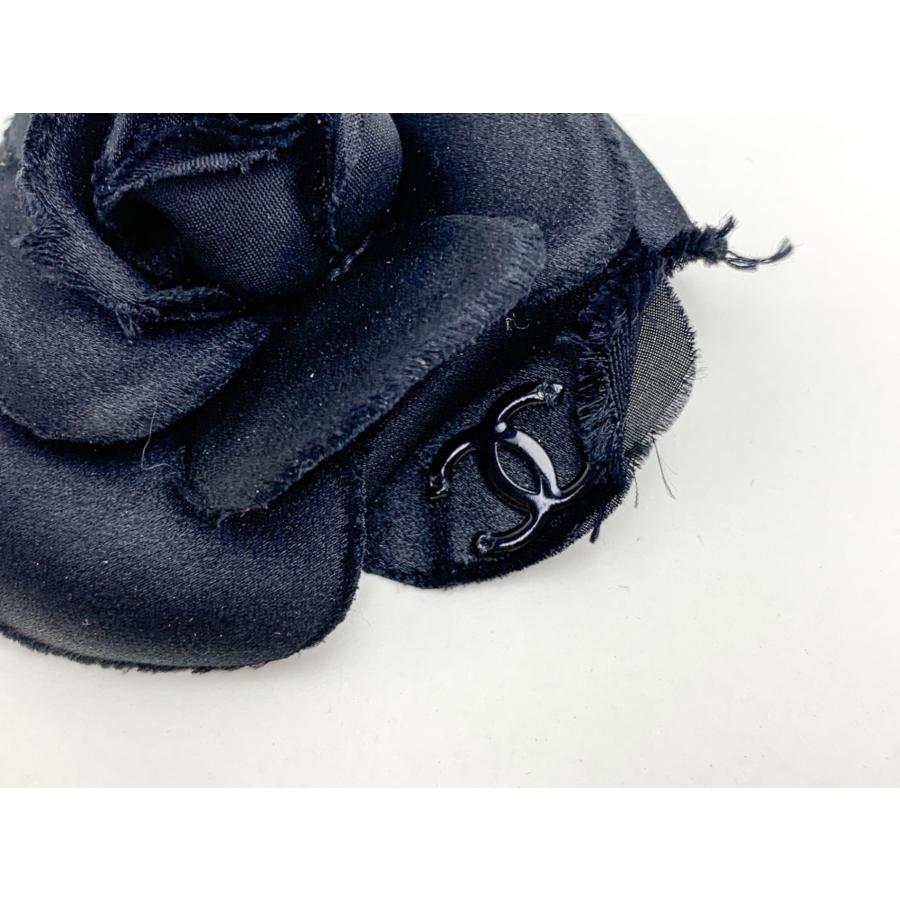 CHANEL シャネル 黒 ブラック ココマーク付き カメリア コサージュ 花