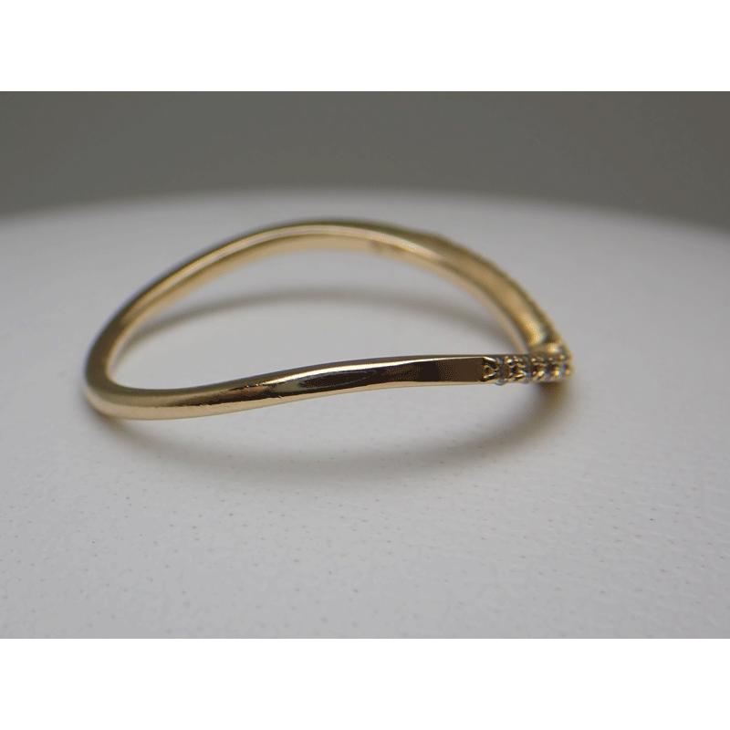 agete アガット ダイヤモンド リング K18YG Ref.10164111095 D0.06ct