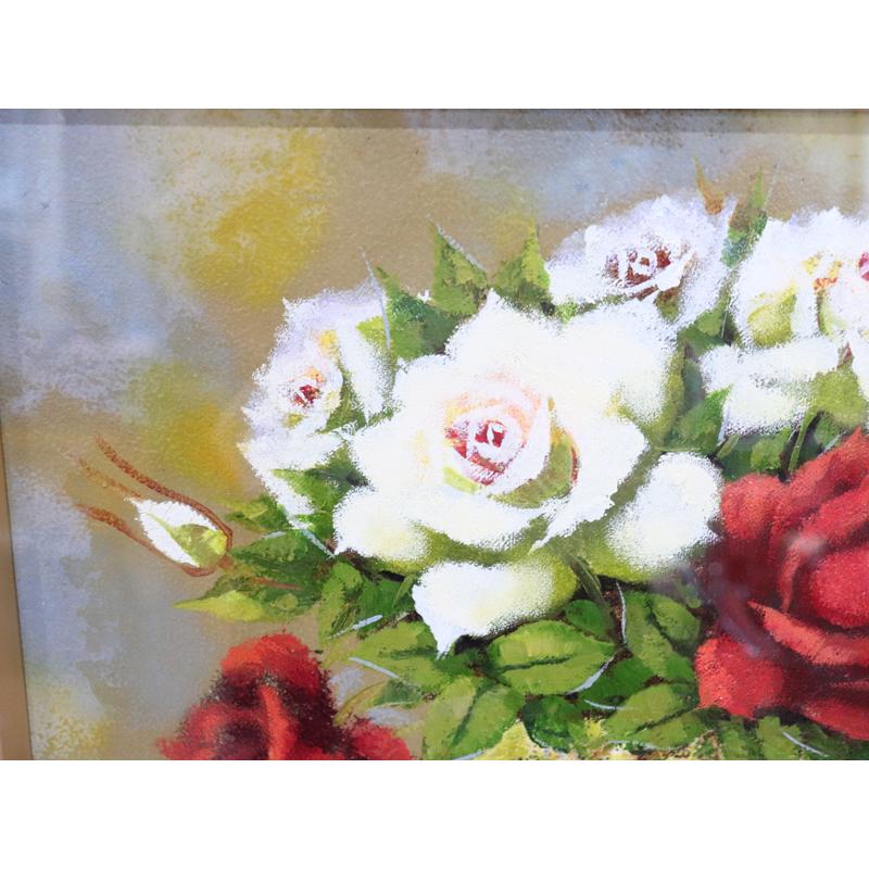 杉浦ミカ Mika Sugiura 「花」 F6号 薔薇 花瓶 バラ 油彩 油絵 絵 絵画