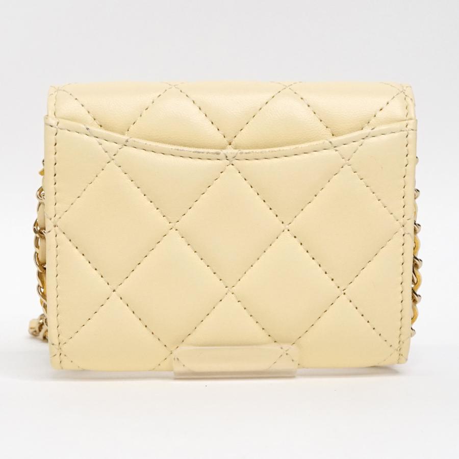 CHANEL（シャネル） マトラッセ ラムスキン チェーンウォレット AP0238