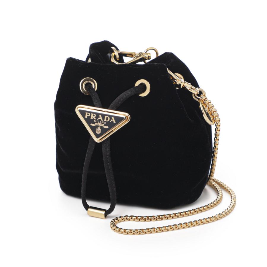 PRADA（プラダ） ポーチ VELVET MINI PORCH ミニバッグ ブラック