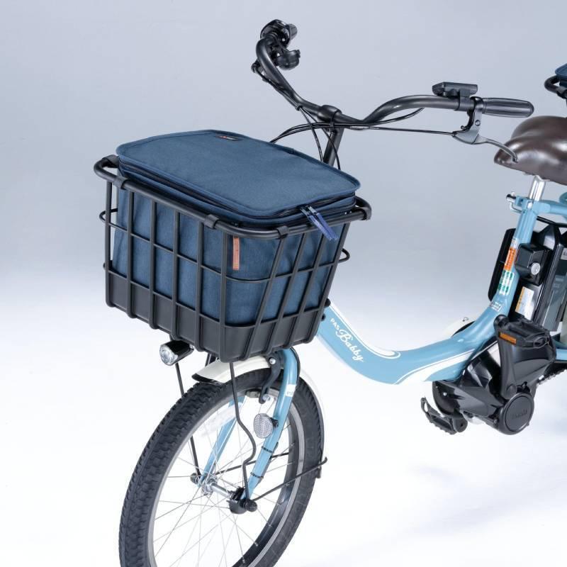 自転車 前かごカバー インナーカバー 二段式前カゴカバー 容量アップ
