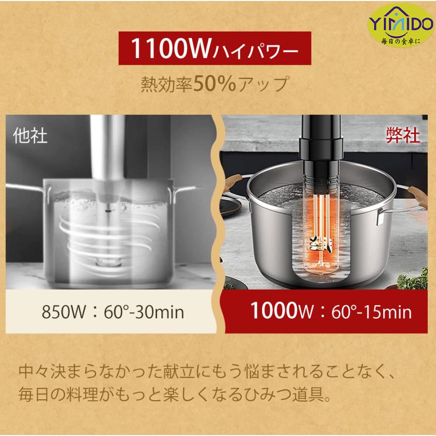即納】YiMiDO 低温調理器 BON012 Pro 1100Wハイパワー スロークッカー