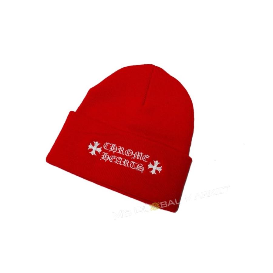 CHROME HEARTS（クロムハーツ） ニット帽子 ウォッチキャップ レッド