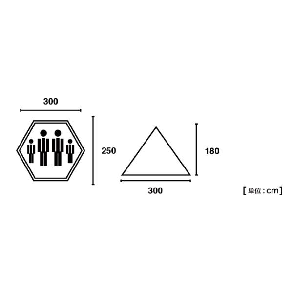 LOGOS（ロゴス） ナバホ Tepee 300 セット-BB 71908001 テント 簡単