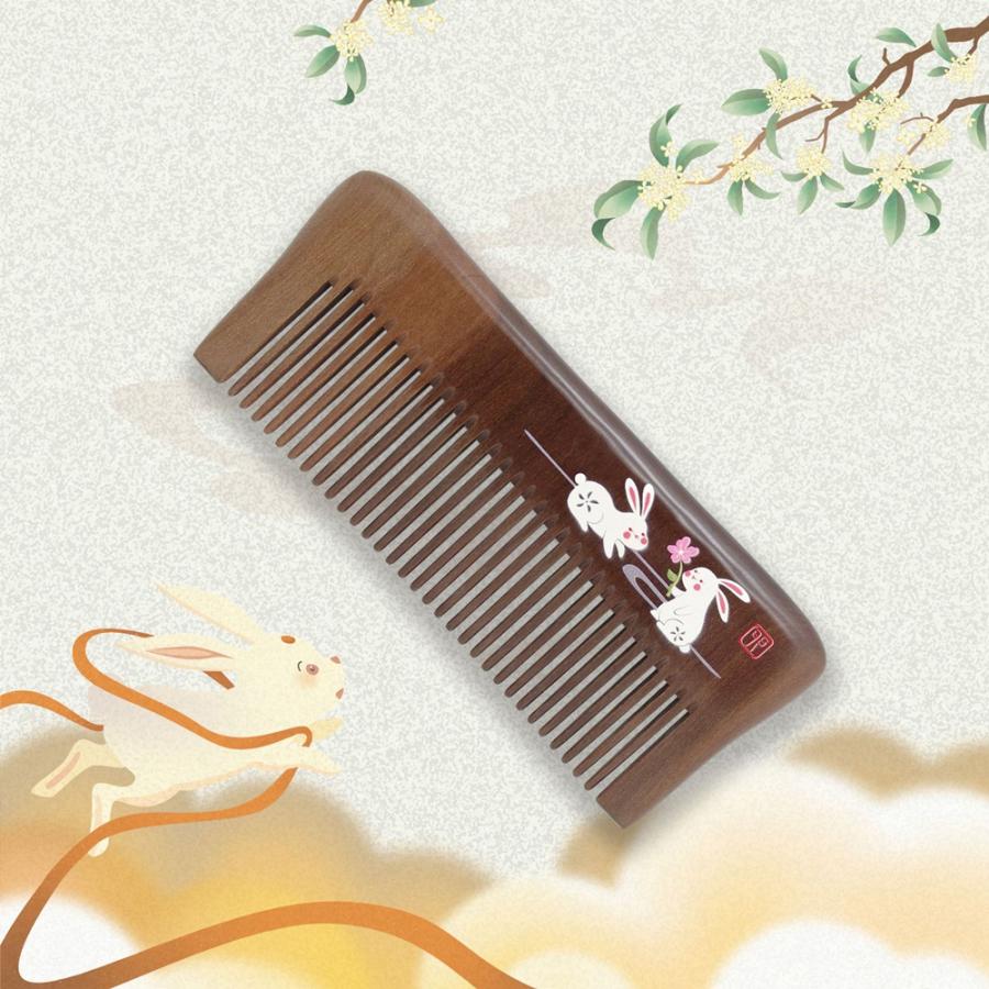 新品] 櫛 木製 木櫛 くし コーム ヘアコーム 携帯用 コンパクト 楠木