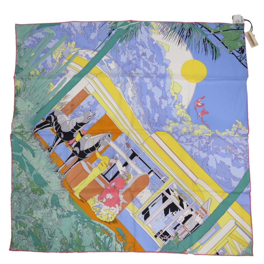 質屋 未使用 HERMES エルメス カレ70 スカーフ Rendez-Vous Galant
