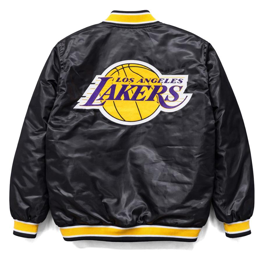 NBA レイカーズ ジャケット 【現地買付】サテン フルスナップ