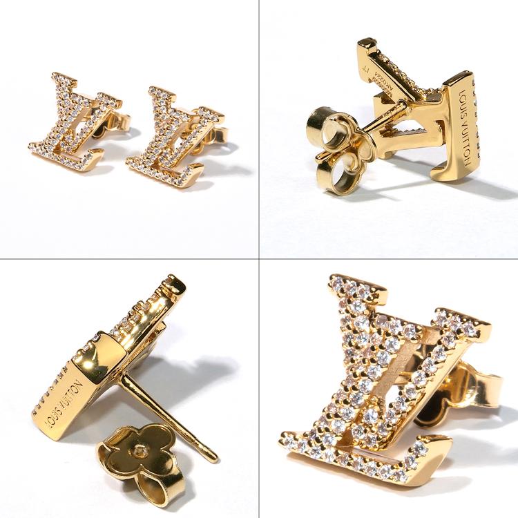 と*る様 LOUIS VUITTON ピアス LVモザイク モノグラム 片耳 と*る様