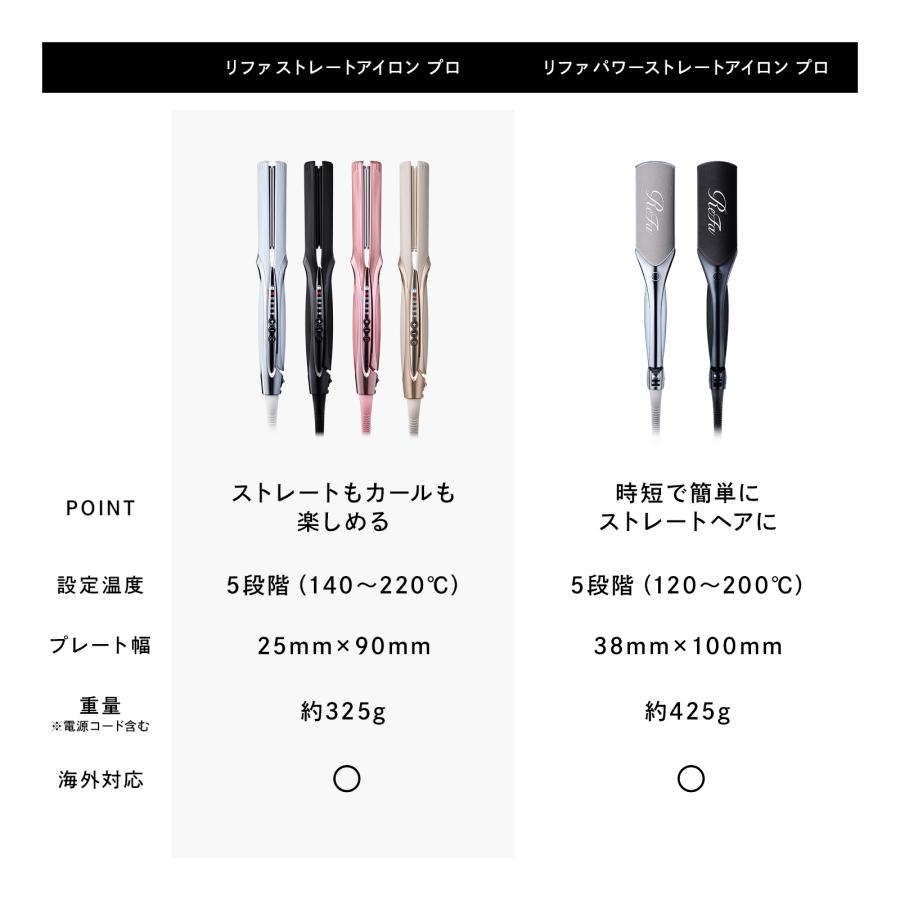 リファ パワー ストレート アイロン プロ 新作 新品 ReFa（リファ