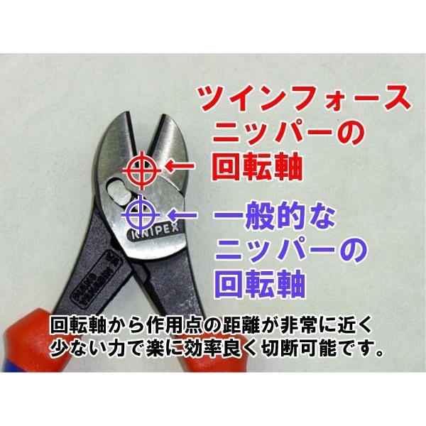 KNIPEX 7372-180F バネ付 斜ニッパー ツインフォースニッパー