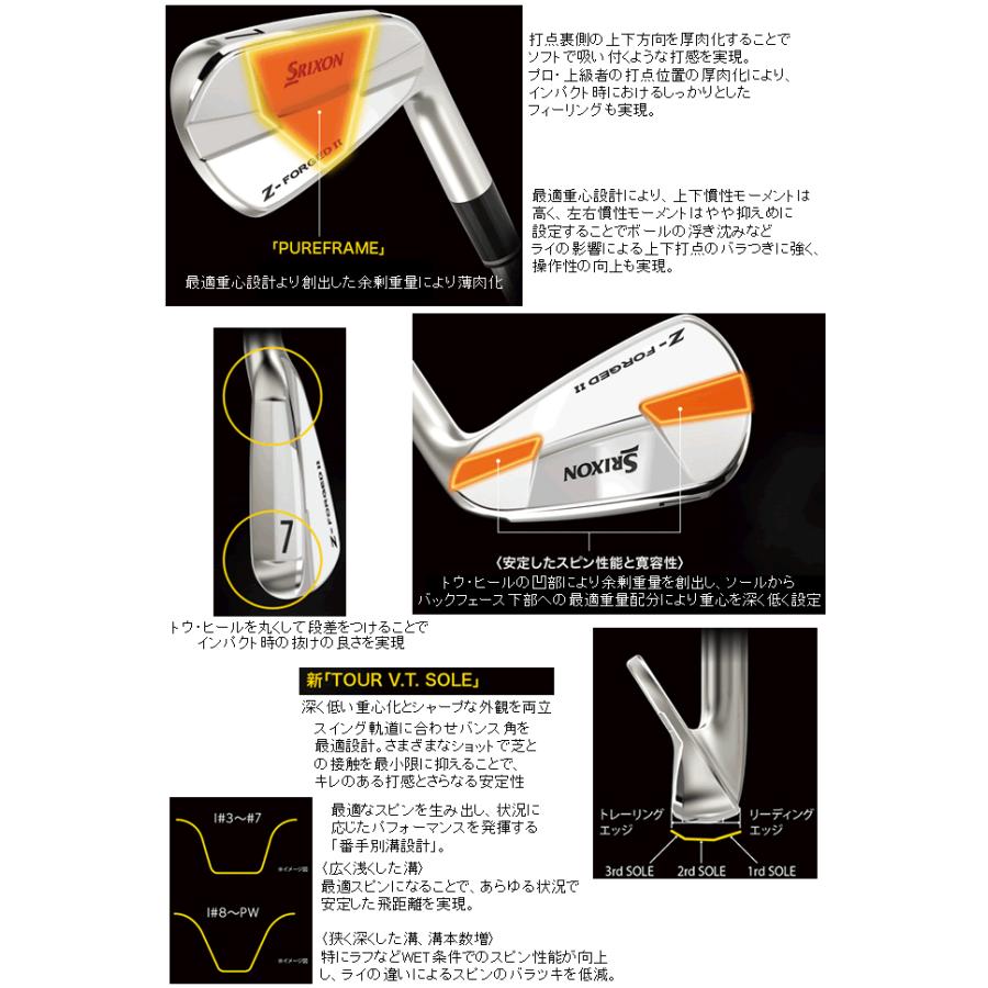 SRIXON スリクソン Zフォージド2 アイアン 4本(5番〜8番 or 6番〜9番 7