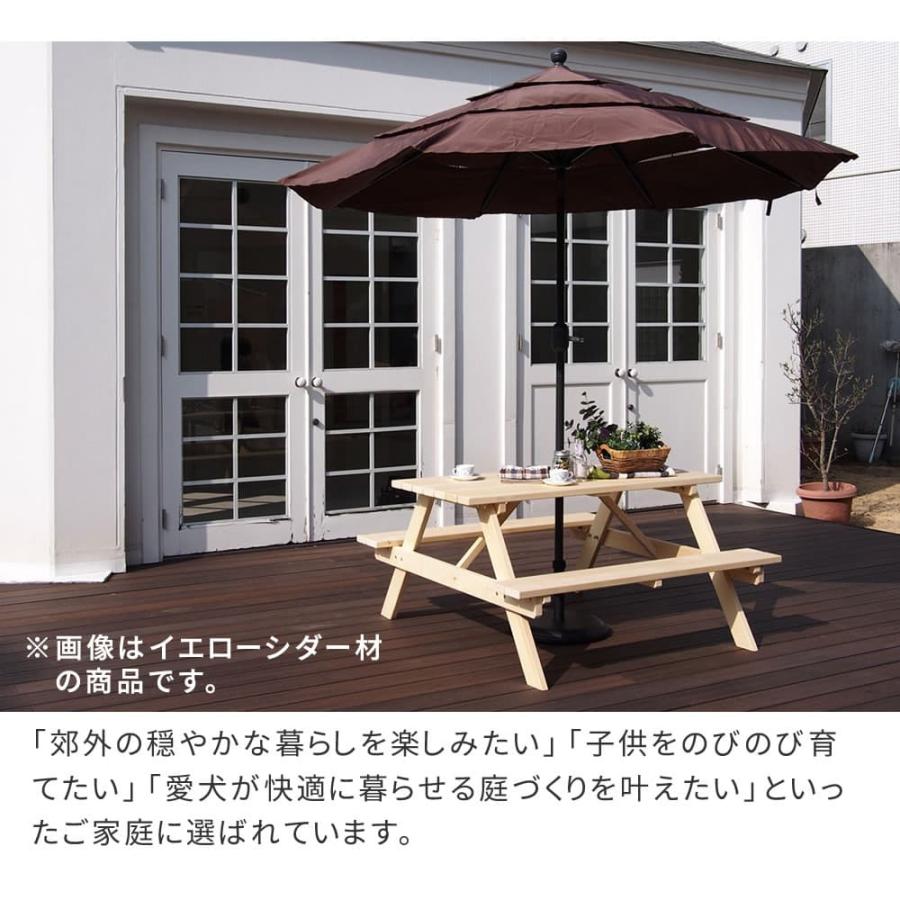 テーブルセット 幅1490×奥行1745×高さ700mm ピクニックテーブル