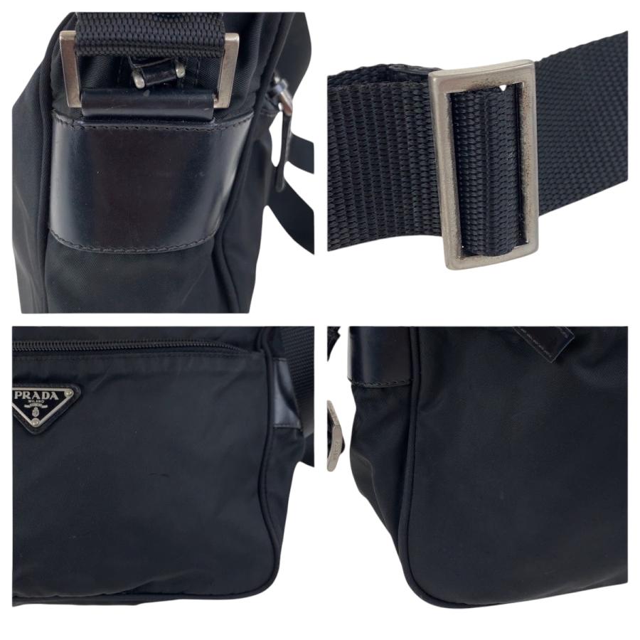 PRADA（プラダ） 美品 テスート 三角ロゴプレート ブラック 黒