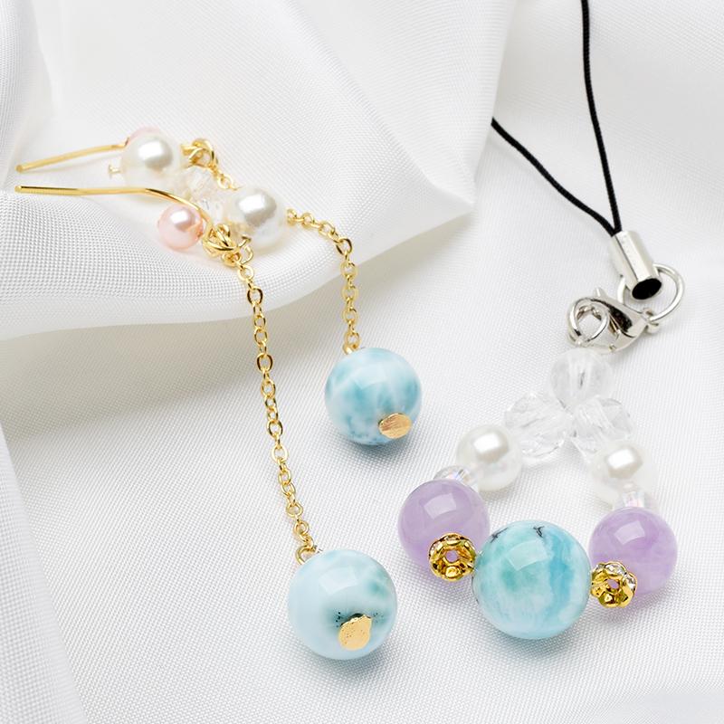 2026年 招福 ラリマー 5点セット】 ブレスレット ピアス アクセサリー
