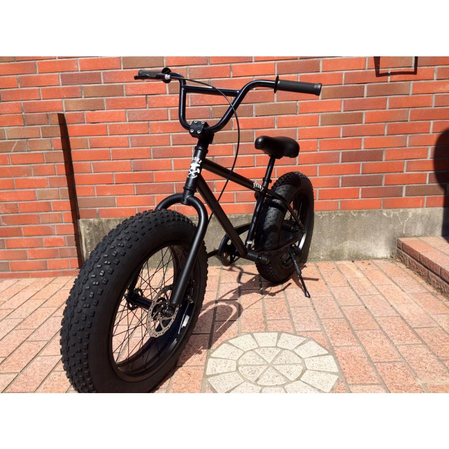 自転車 20BRONX マットブラック×ブラックリム シングルスピード