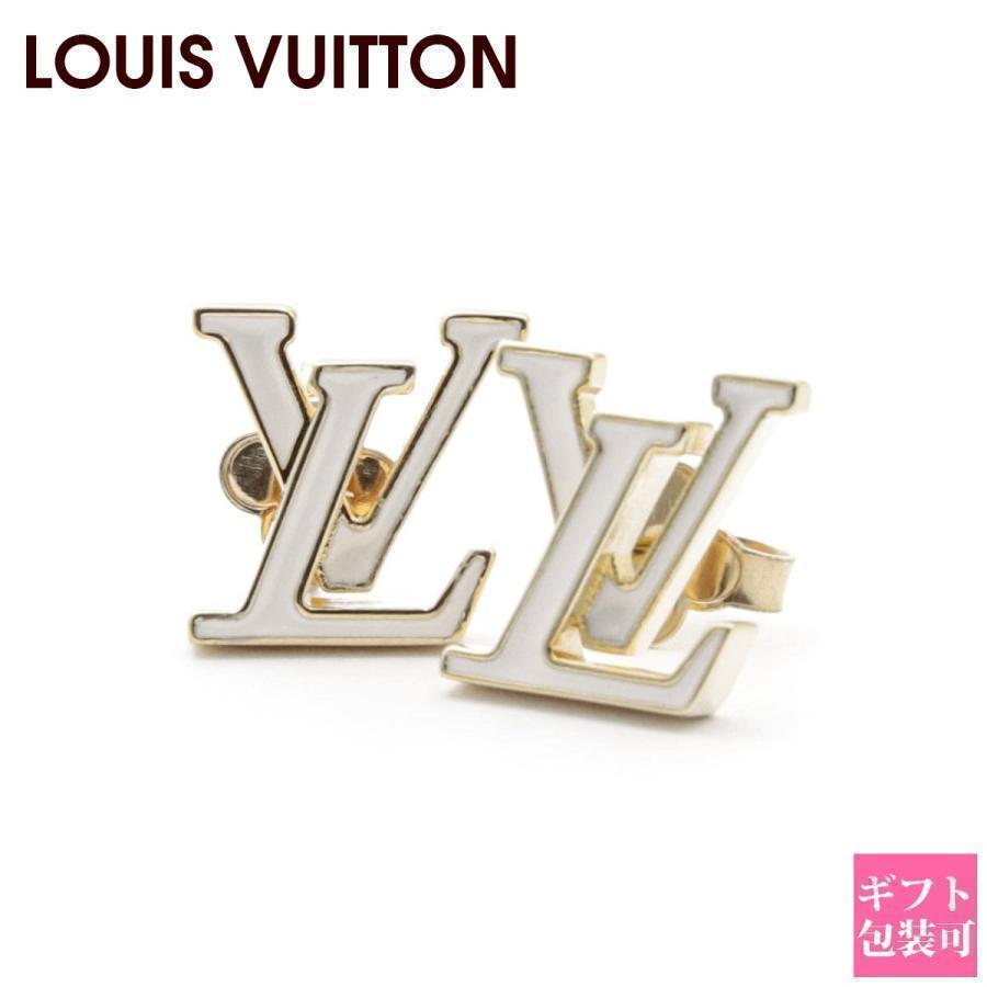 ルイヴィトン ピアス LV アイコニック エナメル M01090 ホワイト LV