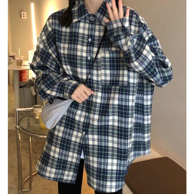 チェックシャツ レディース トップス 長袖 チェック柄シャツ