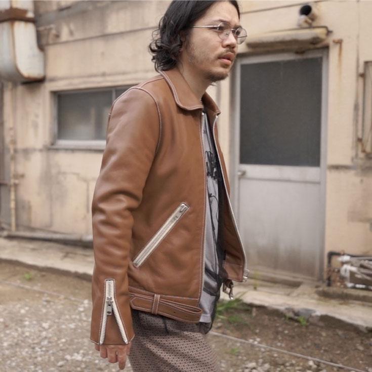 VALLET 本革 シングルライダースジャケット メンズ ヴァレット